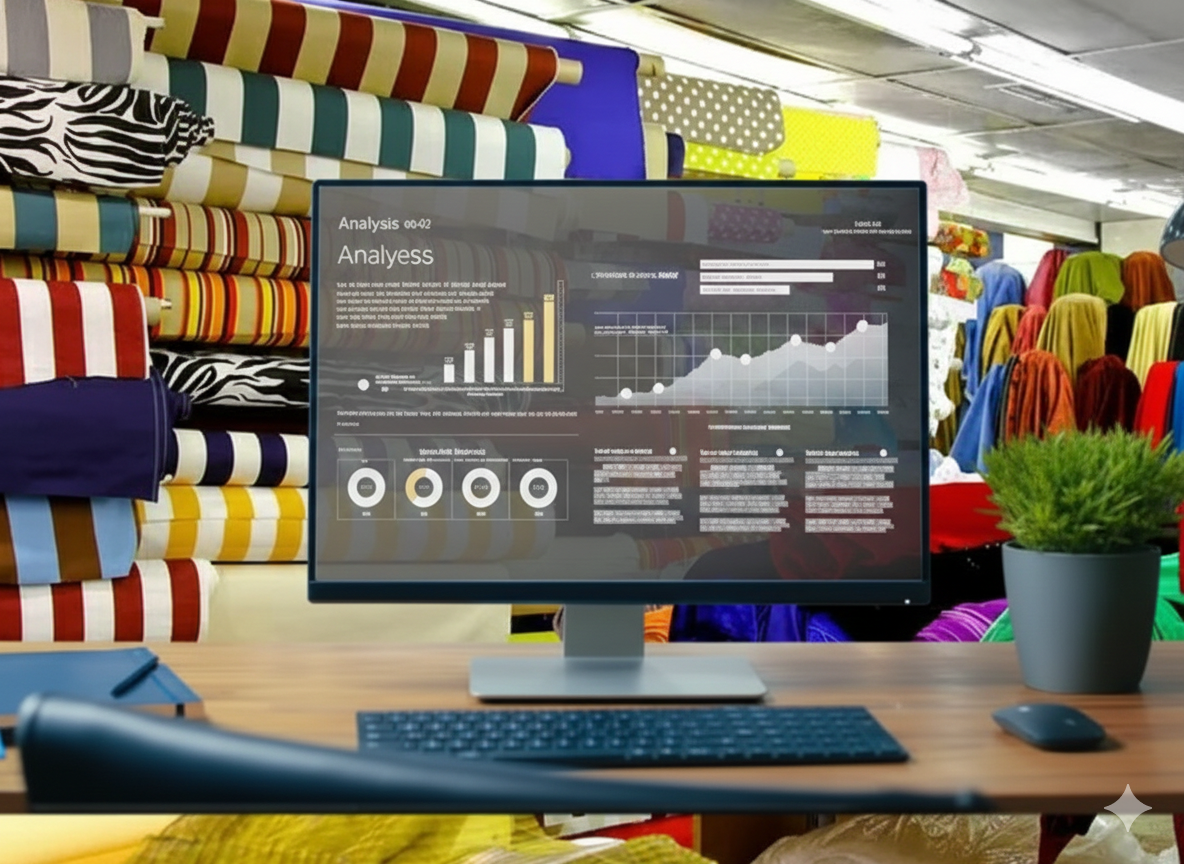 Controle de estoque de rolos de tecido por metro e quilo